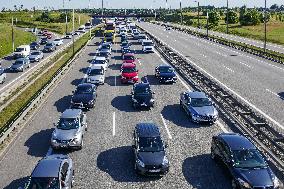 Summer Traffic In Gdansk, Poland