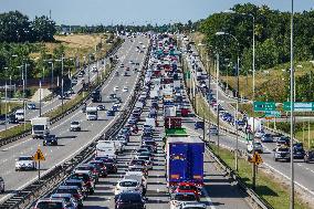 Summer Traffic In Gdansk, Poland