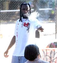 Burna Boy Filming Music Video - NYC