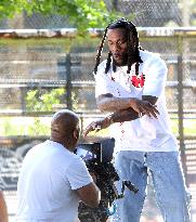 Burna Boy Filming Music Video - NYC