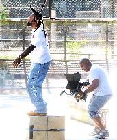Burna Boy Filming Music Video - NYC