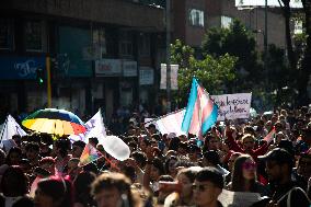 Colombian Trans Community Members Demonstrations for Integral Trans Law