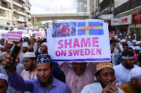 Protest against Sweden and Israel - Bangladesh