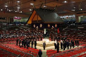 Ceremony ahead of Nagoya Grand Sumo Tournament