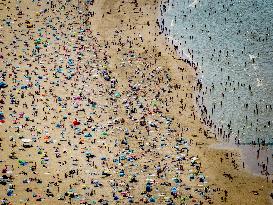 Crowds On The Beach Of Scheveningen - Netherlands