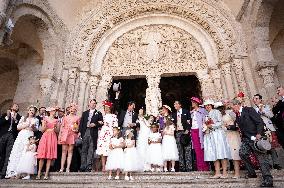 Wedding of Prince Amaury Bourbon-Parme and Miss Pelagie Mac Mahon - Autun