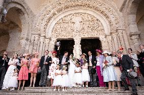 Wedding of Prince Amaury Bourbon-Parme and Miss Pelagie Mac Mahon - Autun