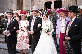 Wedding of Prince Amaury Bourbon-Parme and Miss Pelagie Mac Mahon - Autun