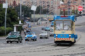 RUSSIA-MOSCOW-PARADE OF RETRO VEHICLES