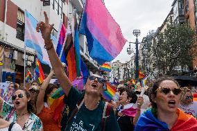 Demonstration For LGTBI Pride Day In Spain