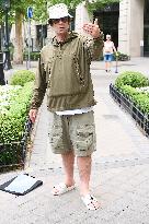 Liam Gallagher is seen leaving the Ritz Hotel