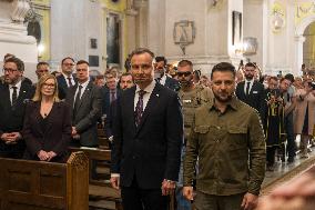 Commemorating The Victims Of The Volyn Tragedy At The Saint Peter And Paul Cathedral In Lutsk, Ukraine