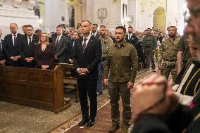 Commemorating The Victims Of The Volyn Tragedy At The Saint Peter And Paul Cathedral In Lutsk, Ukraine