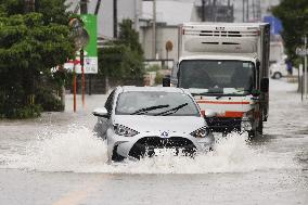 Heavy rain in Fukuoka