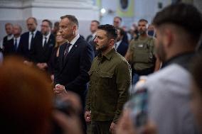 Zelensky And Duda Meet in Lutsk