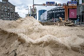 Extensive roadworks in central Tallinn