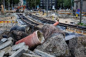 Extensive roadworks in central Tallinn