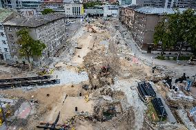 Extensive roadworks in central Tallinn