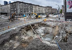 Extensive roadworks in central Tallinn