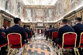 Pope Francis Receives RC Celta de Vigo Football Team - Vatican