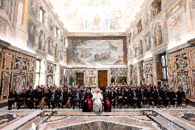 Pope Francis Receives RC Celta de Vigo Football Team - Vatican