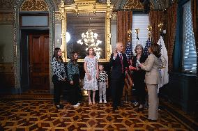 VP Harris Swears In Geeta Rao Gupta - Washington