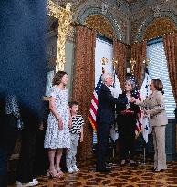 VP Harris Swears In Geeta Rao Gupta - Washington