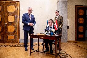Edgars Rinkevics made his first foreign visit as president of Latvia to Estonia