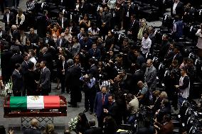 Chamber Of Deputies In Mexico Pays Mournful Tribute To Porfirio Muñoz Ledo