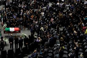 Chamber Of Deputies In Mexico Pays Mournful Tribute To Porfirio Muñoz Ledo