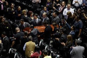 Chamber Of Deputies In Mexico Pays Mournful Tribute To Porfirio Muñoz Ledo