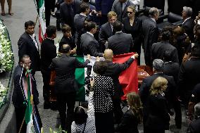 Chamber Of Deputies In Mexico Pays Mournful Tribute To Porfirio Muñoz Ledo