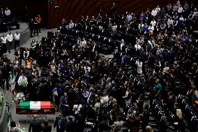 Chamber Of Deputies In Mexico Pays Mournful Tribute To Porfirio Muñoz Ledo