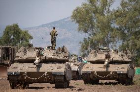 ISRAEL-HULA VALLEY-MILITARY EXERCISE