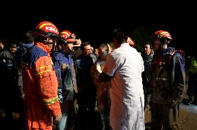 CHINA-GANSU-XIAHE-LANDSLIDE-RESCUE OPERATION (CN)