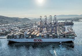 GREECE-PIRAEUS PORT-OOCL PIRAEUS CONTAINER VESSEL