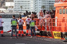 Maritime Safety Boat With 200 Migrants Arrives In Gran Canaria