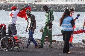 Maritime Safety Boat With 200 Migrants Arrives In Gran Canaria