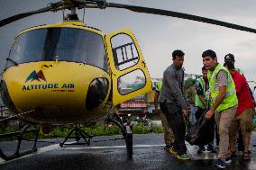 NEPAL-KATHMANDU-HELICOPTER CRASH