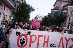Protest For Anna Ivankova In Athens