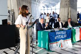 Daniela Santanche Attends Un'altra Europa Da Conservare Conference In Milan