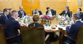 Japan, Polish PMs hold talks+