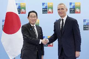 Japan PM meets NATO Secretary General in Lithuania