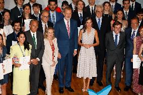 Royals At La Caixa Scholarships Event - Madrid