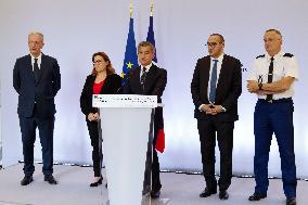 Press Conference On Security For July 14 Bastille Day At Interior Ministry - Paris