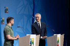 Stoltenberg Meets Zelensky At NATO Summit - Vilnius