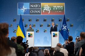 Stoltenberg Meets Zelensky At NATO Summit - Vilnius