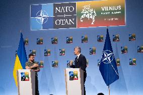 Stoltenberg Meets Zelensky At NATO Summit - Vilnius