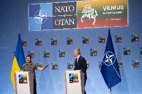 Stoltenberg Meets Zelensky At NATO Summit - Vilnius