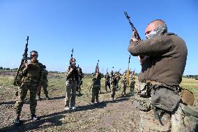 Training Session And Test Of New Military Uniforms Designed For Women Outside Of Kyiv, Amid Russia's Invasion Of Ukraine.